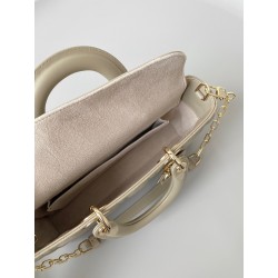 Dior Lady D-Joy Medium Bag In Sand Cannage Lambskin 648