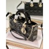 Dior Lady D-Joy Medium Bag In Black Patent Cannage Calfskin 670