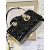 Dior Lady D-Joy Medium Bag In Black Patent Cannage Calfskin 670