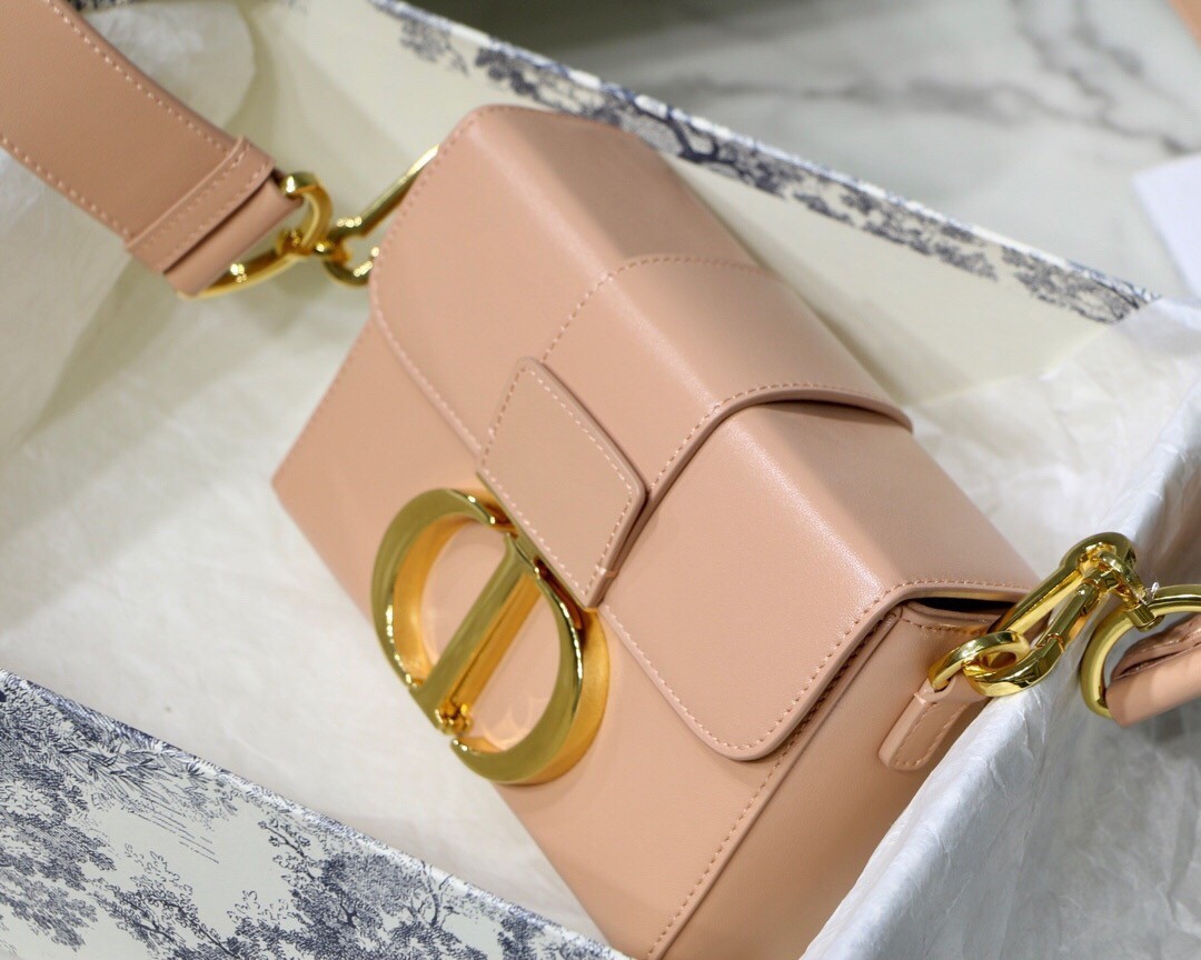 Dior 30 Montaigne Box Bag In Powder Box Calfskin 708