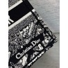 Dior Medium Book Tote Bag In Black Plan de Paris Embroidery  684