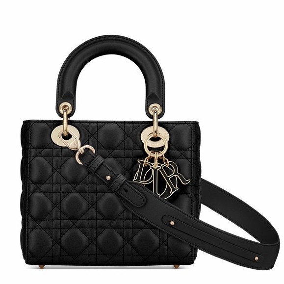 Dior Small Lady Dior My ABCDior Bag In Black Cannage Lambskin 856