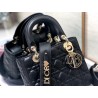 Dior Small Lady Dior My ABCDior Bag In Black Cannage Lambskin 856