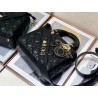 Dior Small Lady Dior My ABCDior Bag In Black Cannage Lambskin 856