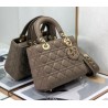 Dior Small Lady Dior My ABCDior Bag In Warm Taupe Cannage Lambskin 567