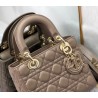 Dior Small Lady Dior My ABCDior Bag In Warm Taupe Cannage Lambskin 567