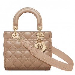 Dior Small Lady Dior My ABCDior Bag In Hazelnut Lambskin 604