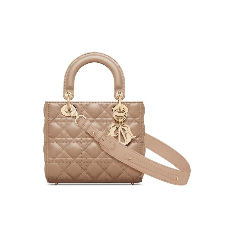 Dior Small Lady Dior My ABCDior Bag In Hazelnut Lambskin 604