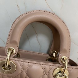 Dior Small Lady Dior My ABCDior Bag In Hazelnut Lambskin 604