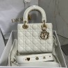 Dior Small Lady Dior My ABCDior Bag In White Lambskin 647