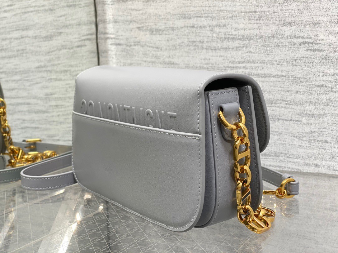 Dior 30 Montaigne Avenue Bag In Grey Box Calfskin 787