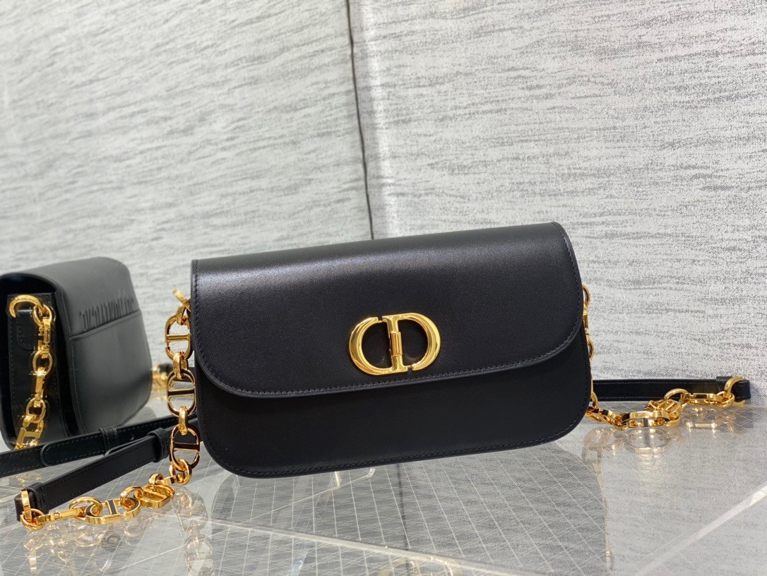 Dior 30 Montaigne Avenue Bag In Black Box Calfskin 104