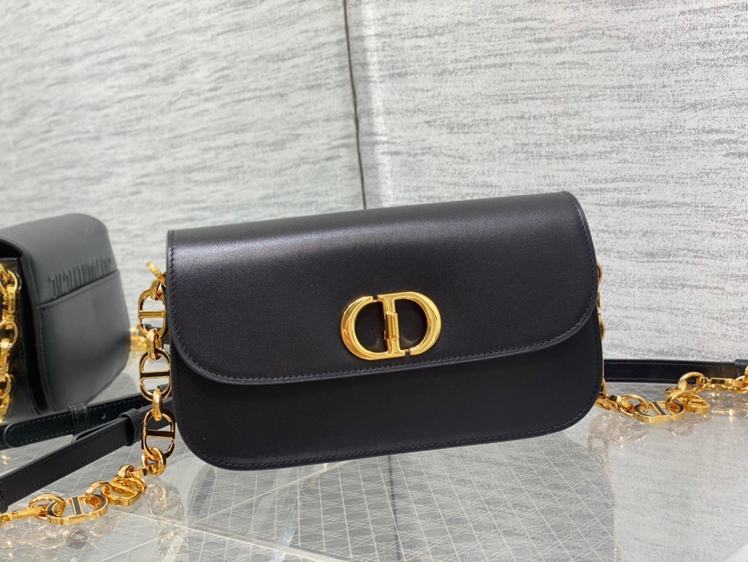 Dior 30 Montaigne Avenue Bag In Black Box Calfskin 104