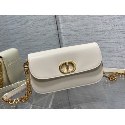 Dior 30 Montaigne Avenue Bag In White Box Calfskin 130