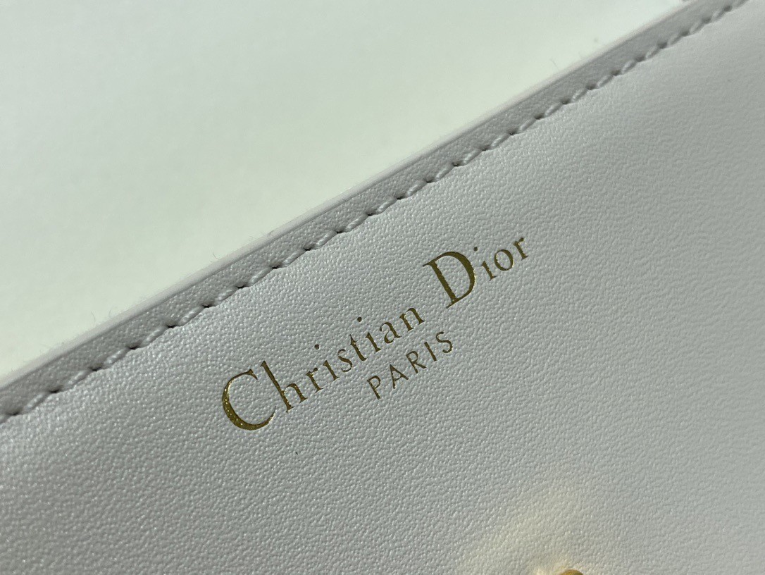 Dior 30 Montaigne Avenue Bag In White Box Calfskin 130