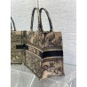 Dior Medium Book Tote Bag In Beige Toile de Jouy Voyage Embroidery 172