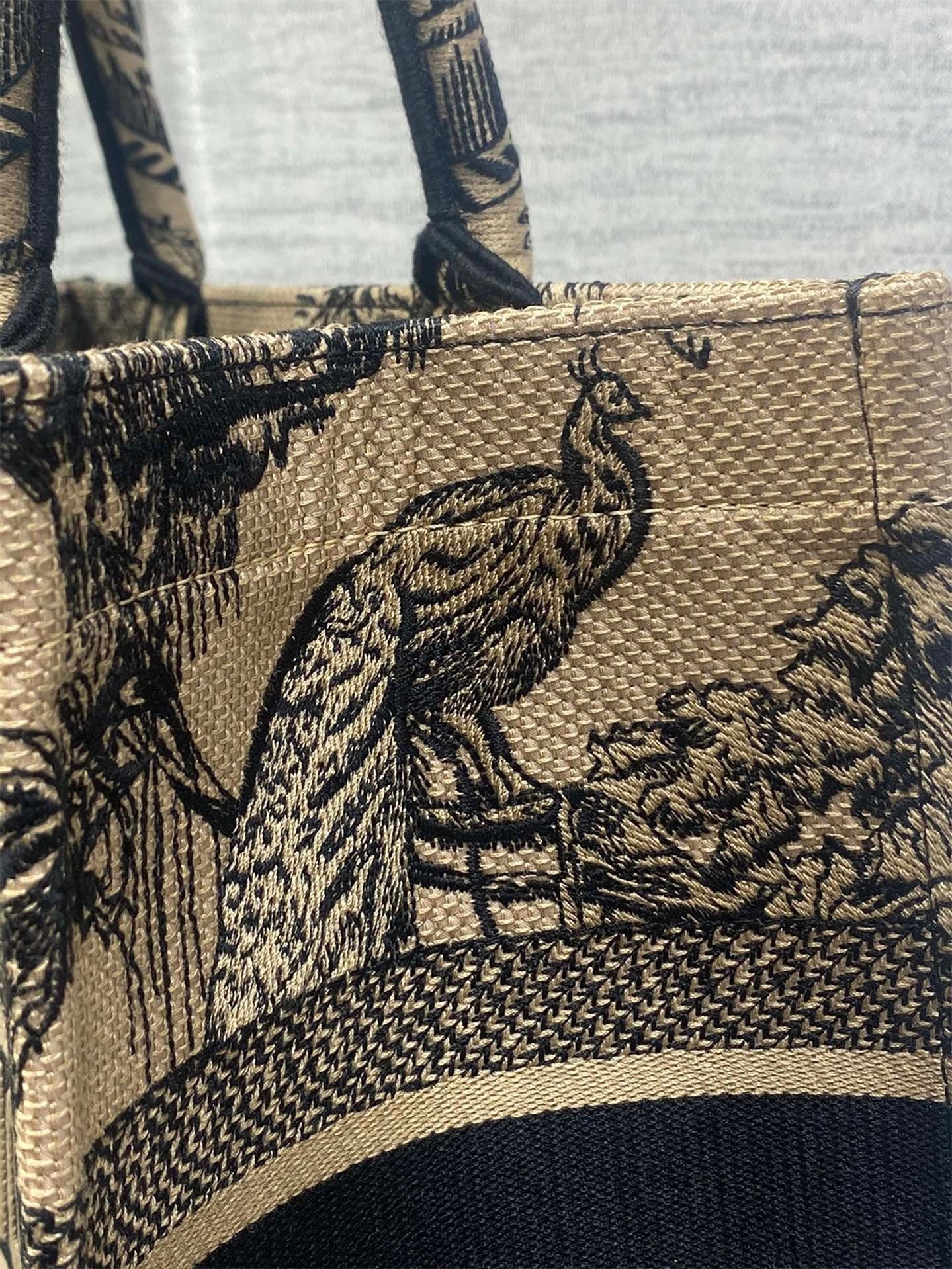 Dior Medium Book Tote Bag In Beige Toile de Jouy Voyage Embroidery 172