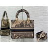 Dior Lady D-Lite Medium Bag In Beige Toile de Jouy Voyage Embroidery 224