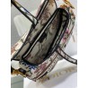 Dior Saddle Bag In White Multicolor Dior Petites Fleurs Embroidery 141