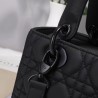 Dior Medium Lady Dior Ultra-Matte So Black Bag 107