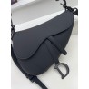 Dior Saddle Bag with Strap in Black Ultramatte Calfskin 170