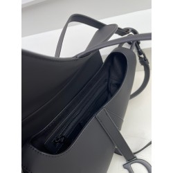 Dior Saddle Bag with Strap in Black Ultramatte Calfskin 170