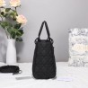 Dior Medium Lady Dior Ultra-Matte So Black Bag 107