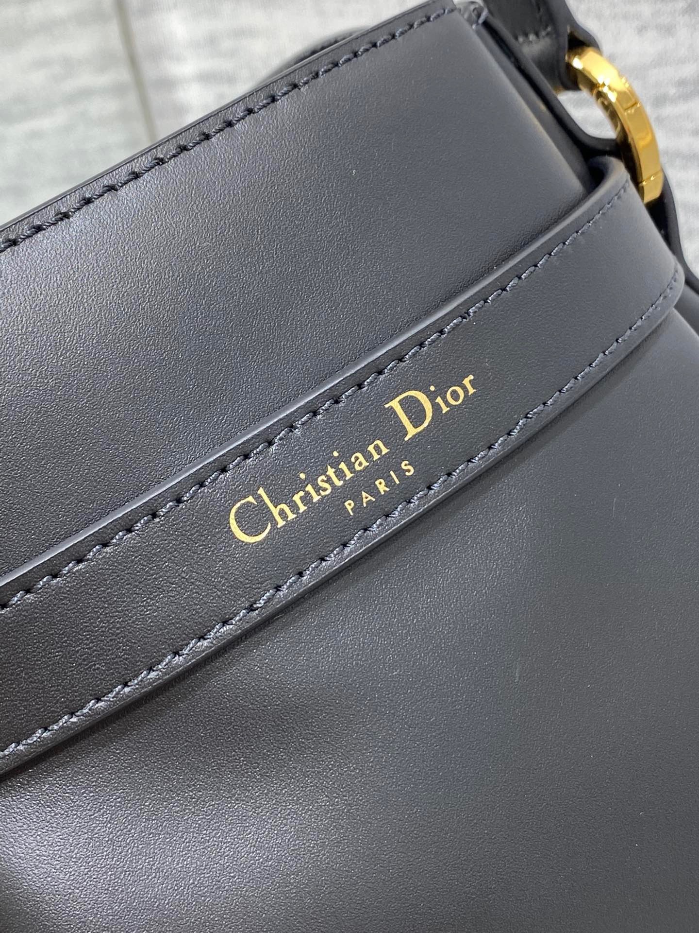 Dior C'est Medium Bag in Black Saddle Calfskin 344