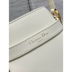 Dior C'est Medium Bag in White Saddle Calfskin 372