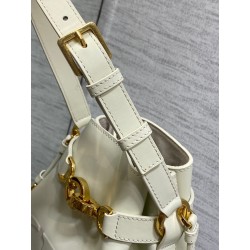 Dior C'est Medium Bag in White Saddle Calfskin 372