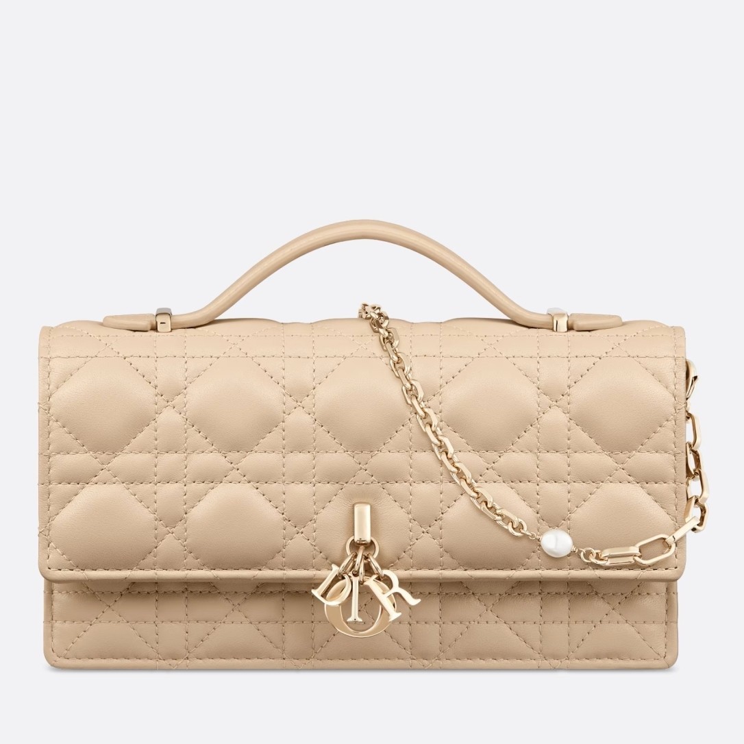 Dior Miss Dior Mini Bag In Beige Cannage Lambskin 442