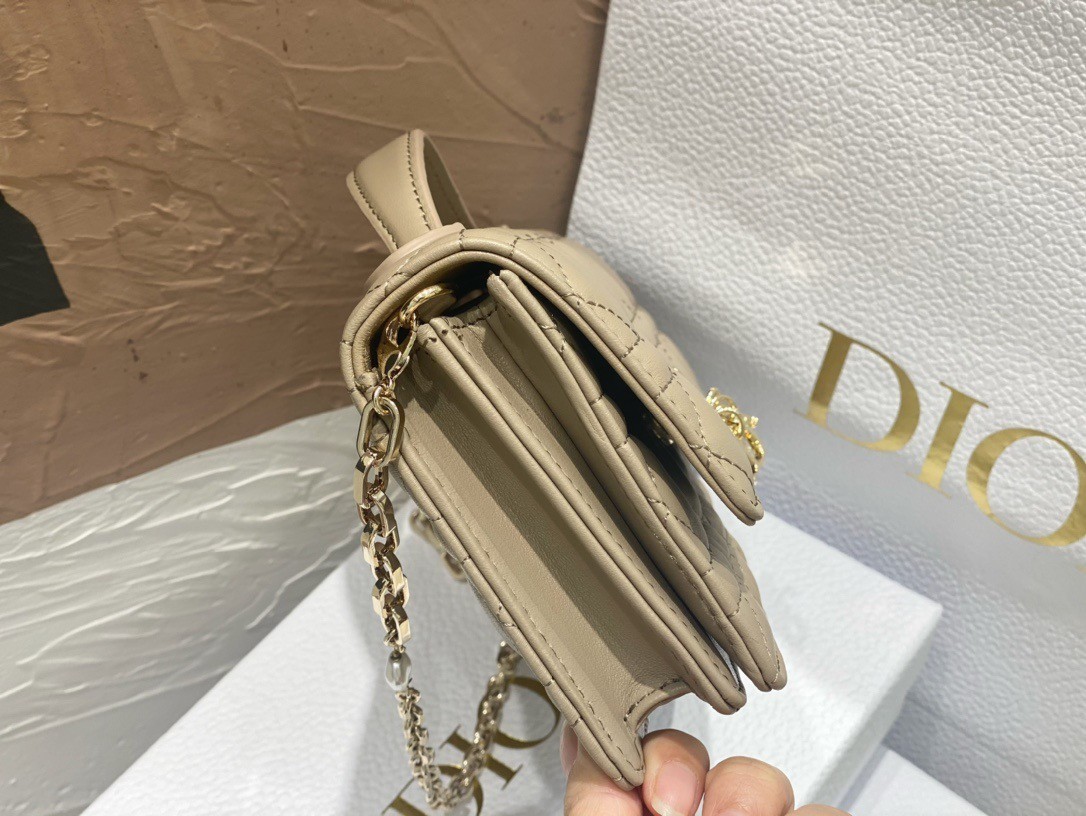 Dior Miss Dior Mini Bag In Beige Cannage Lambskin 442