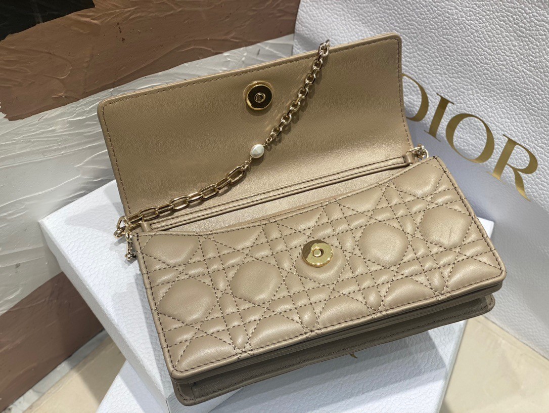 Dior Miss Dior Mini Bag In Beige Cannage Lambskin 442