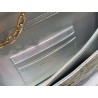 Dior Miss Dior Mini Bag In Iridescent Metallic Silver Lambskin 474