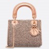 Dior Lady Dior Mini Chain Bag in Square with Strass and Beads 500