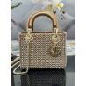 Dior Lady Dior Mini Chain Bag in Square with Strass and Beads 500