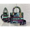 Dior Lady D-Lite Medium Bag In Blue Toile de Jouy Voyage Embroidery 620