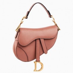 Dior Mini Saddle Bag In Nude Calfskin 645