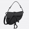 Dior Mini Saddle Bag with Strap in Black Ultramatte Calfskin 552