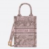 Dior Mini Dioriviera Book Tote Phone Bag In Pink Toile de Jouy Reverse Embroidery 691