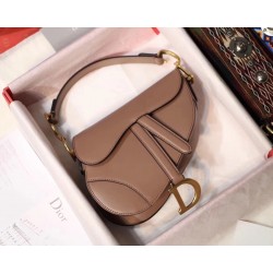 Dior Mini Saddle Bag In Nude Calfskin 645