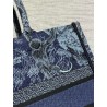 Dior Medium Book Tote Bag In Denim Blue Toile de Jouy Embroidery 735