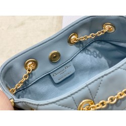 Dior Ammi Small Bag in Blue Macrocannage Lambskin 804