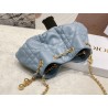 Dior Ammi Small Bag in Blue Macrocannage Lambskin 804