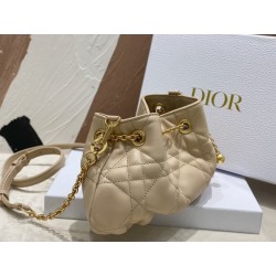 Dior Ammi Small Bag in Sand Pink Macrocannage Lambskin 867