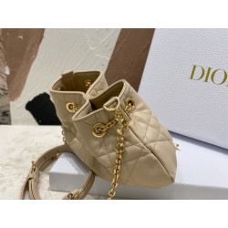 Dior Ammi Small Bag in Sand Pink Macrocannage Lambskin 867