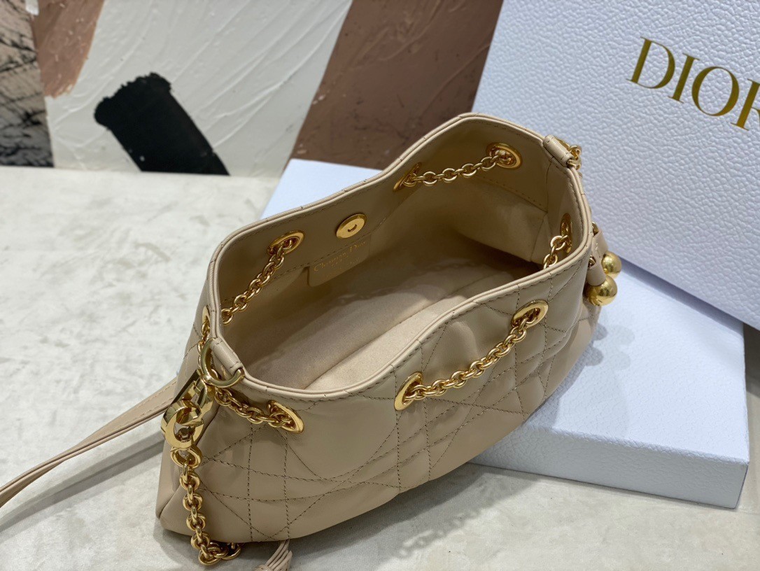 Dior Ammi Small Bag in Sand Pink Macrocannage Lambskin 867