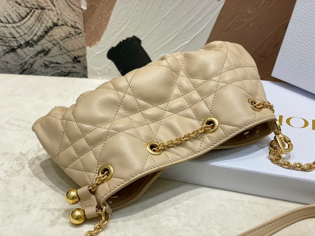 Dior Ammi Small Bag in Sand Pink Macrocannage Lambskin 867