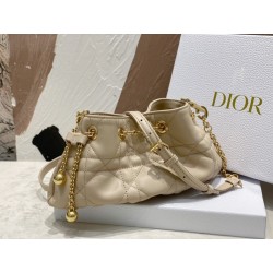 Dior Ammi Small Bag in Sand Pink Macrocannage Lambskin 867