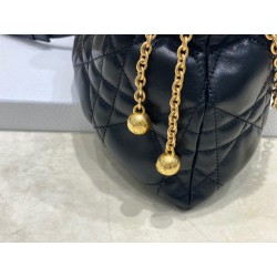 Dior Ammi Medium Bag in Black Macrocannage Lambskin 903